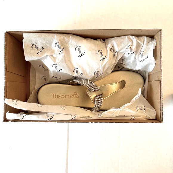 Toscanella Made in Italy Primo Sandal Rhinestone New in box!! - Picture 8 of 8